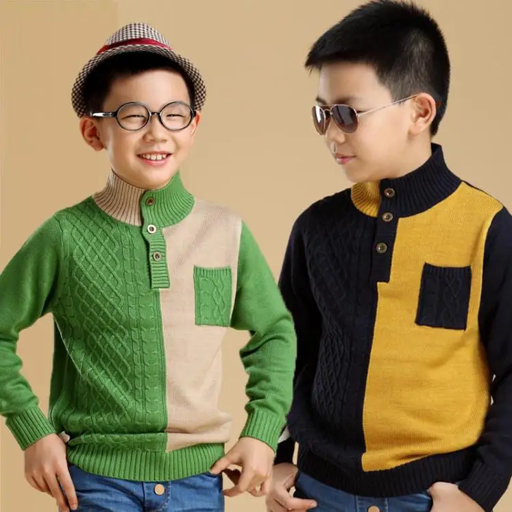

boy wore an autumn turtleneck thickened warm cashmere sweater