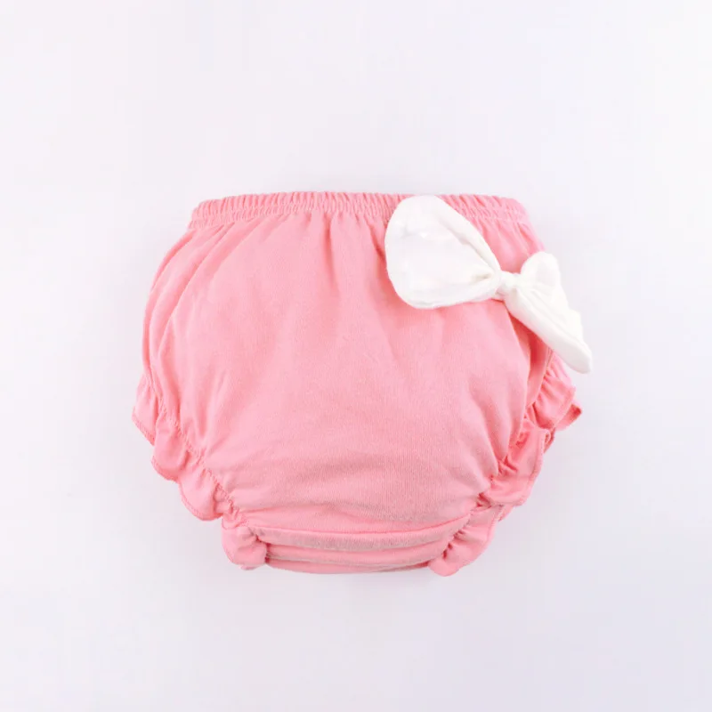 Dark pink Детские шорты из хлопка для девочек для малышей для младенцев модное нижнее белье с бантом, трусики для детей, милые высококачественные трусы, подарки, CN - Цвет: Dark pink