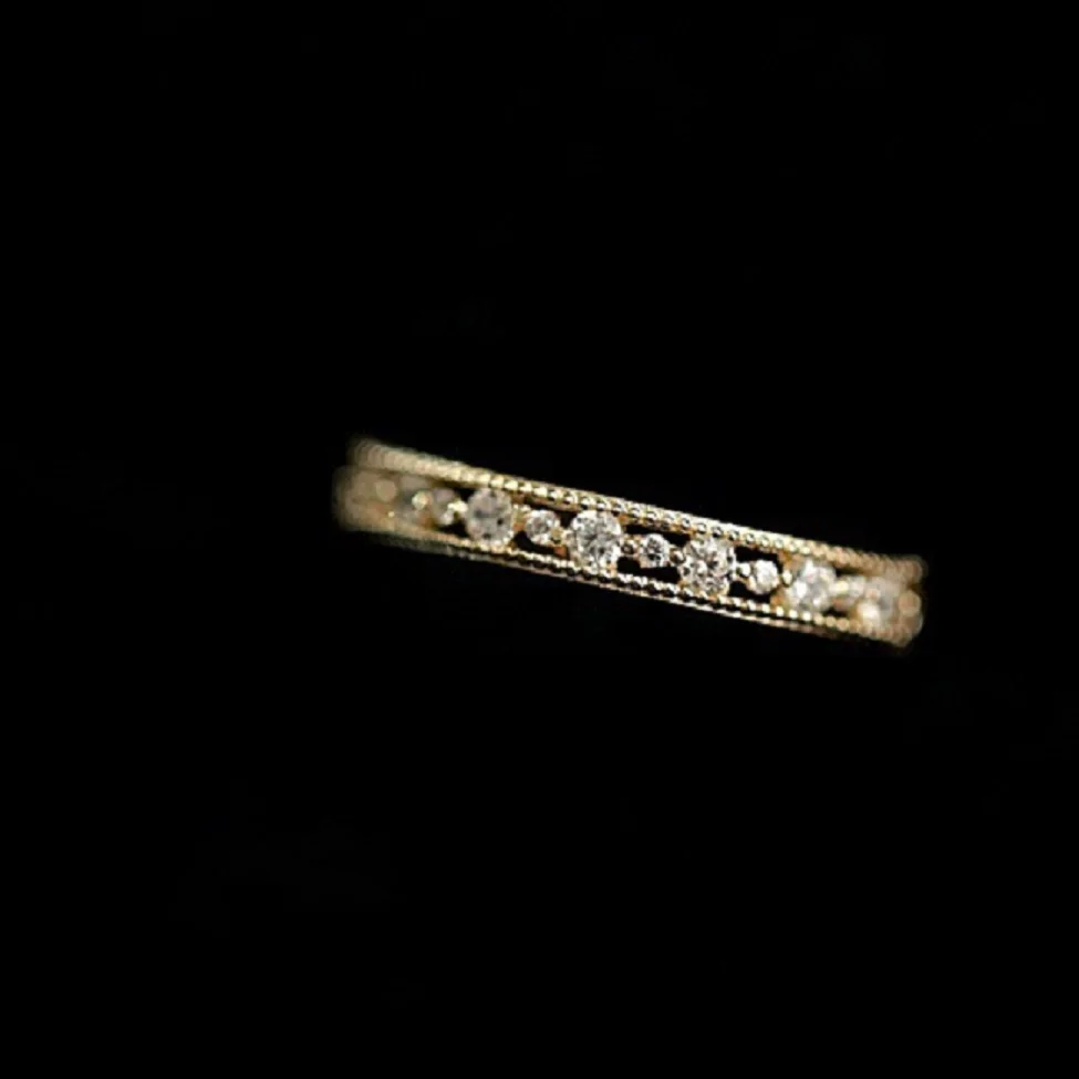 Kristi Tina stylish sophisticated birthday commemorative zirconia wedding ring is especially suitable for women | Украшения и