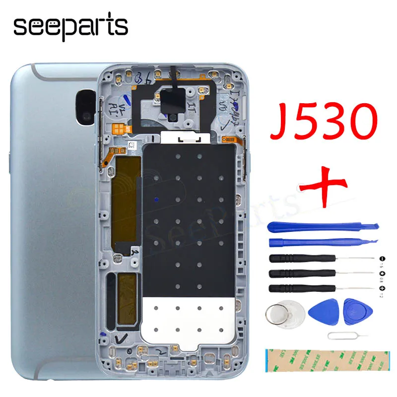 Задняя крышка батарейного отсека для SAMSUNG Galaxy J530 J5 2017 задняя корпуса рамка шасси