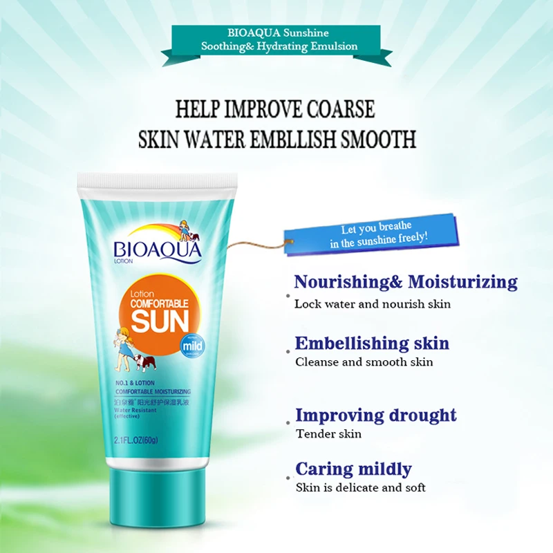 Bioaqua Sunshine Защитная основа увлажняющая эссенция алоэ вера гель Косметика чудо