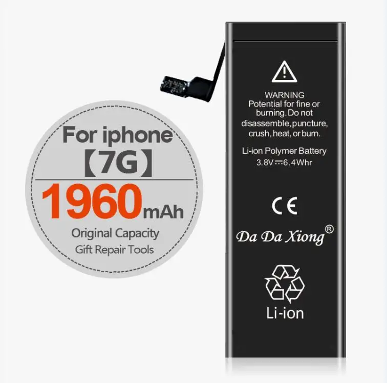 Для iPhone 7 7plus 7plus, Оригинальная батарея для мобильного телефона, батарея большой емкости, сменная батарея, аккумулятор для iPhone7 7p - Цвет: 1960mAh For iP 7