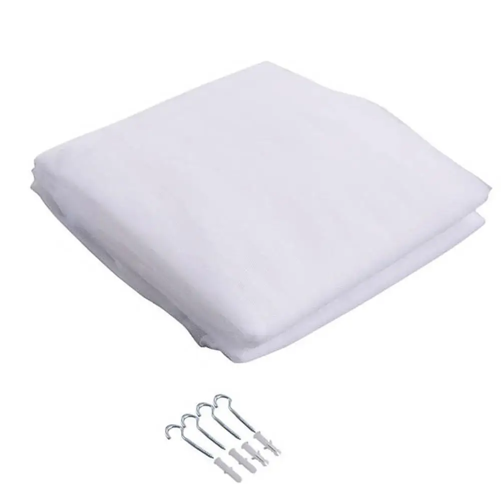 Белая Тройная дверь москитная сетка двойная кровать занавески для сна сетчатый