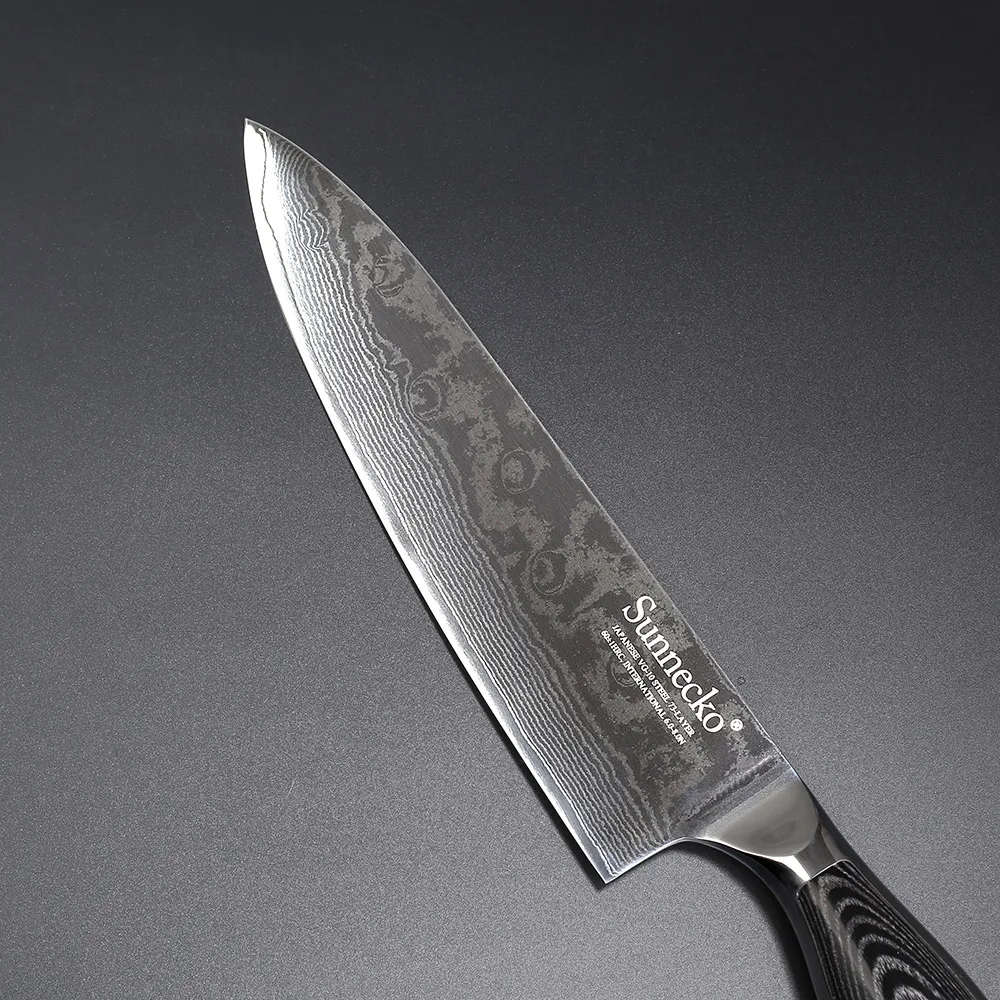 SUNNECKO шеф-повар Ножи 3 шт Кухня Набор ножей 73 слоев японский Дамаск VG10 Сталь Sharp Pakka