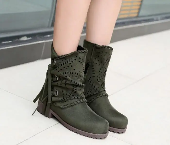 Martin boots women winter faux leather ankle for ladies low heels platform punk shoes chaussures femme plus size | Обувь