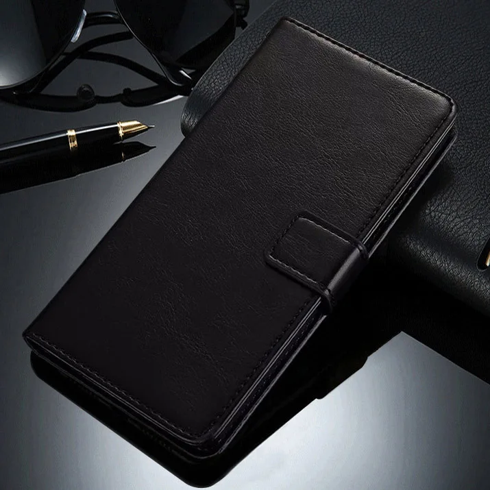 Black Для zte A520 чехол 5,0 дюймов кожаный чехол-кошелек для телефона для zte Blade A520 флип-чехол zte Blade A 520 чехол с держателем карты - Цвет: Black