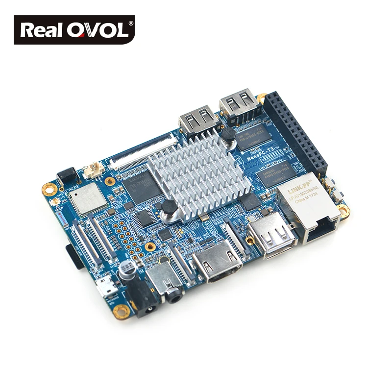 RealQvol FriendlyARM NanoPC T3 Plus макетная плата, S5P6818 Cortex-A53 1,4 ГГц+ 2 Гб DDR3+ 16 Гб eMMC, поддержка uboot/Android/Debian