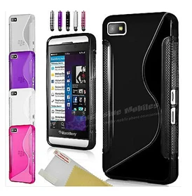 Grip S Line Silicone Gel Case Cover & Screen Protector FOR BLACKBERRY Z10 BB 10|cover towel|cover lenovocover protector |