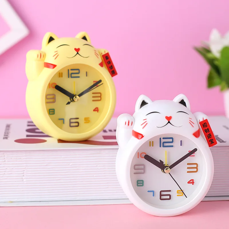 Лучшие продажи 2018 продукт с изображением из мультфильма Lucky Cat настольные часы