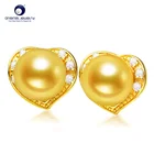 Серьги-гвоздики из серебра 925 пробы, с натуральным культивированным жемчугом 7,5, 7-японский жемчуг акоя мм