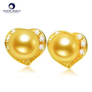 Серьги-гвоздики из серебра 925 пробы, с натуральным культивированным жемчугом 7,5, 7-японский жемчуг акоя мм