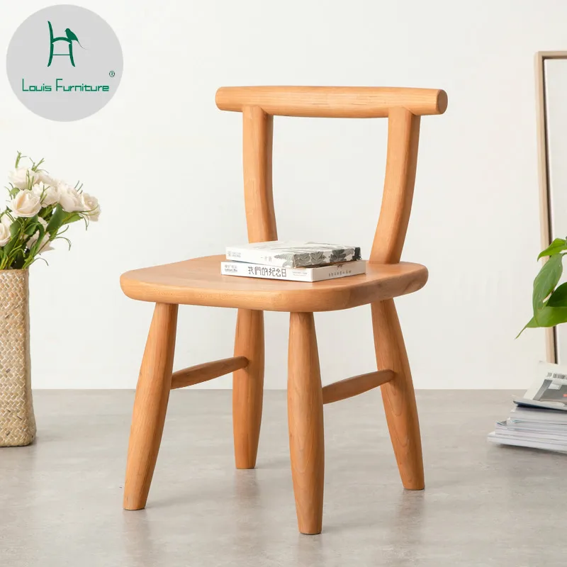 

Louis Fashion Small Apartment Log Solid Chair Stool Table and Combination