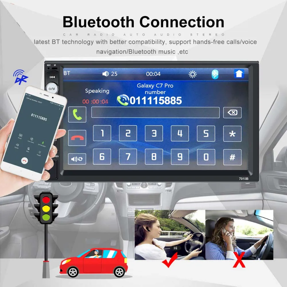 7010b 2 din автомагнитола 2din multimidia радио Универсальный Автомобильный 7 ''экран