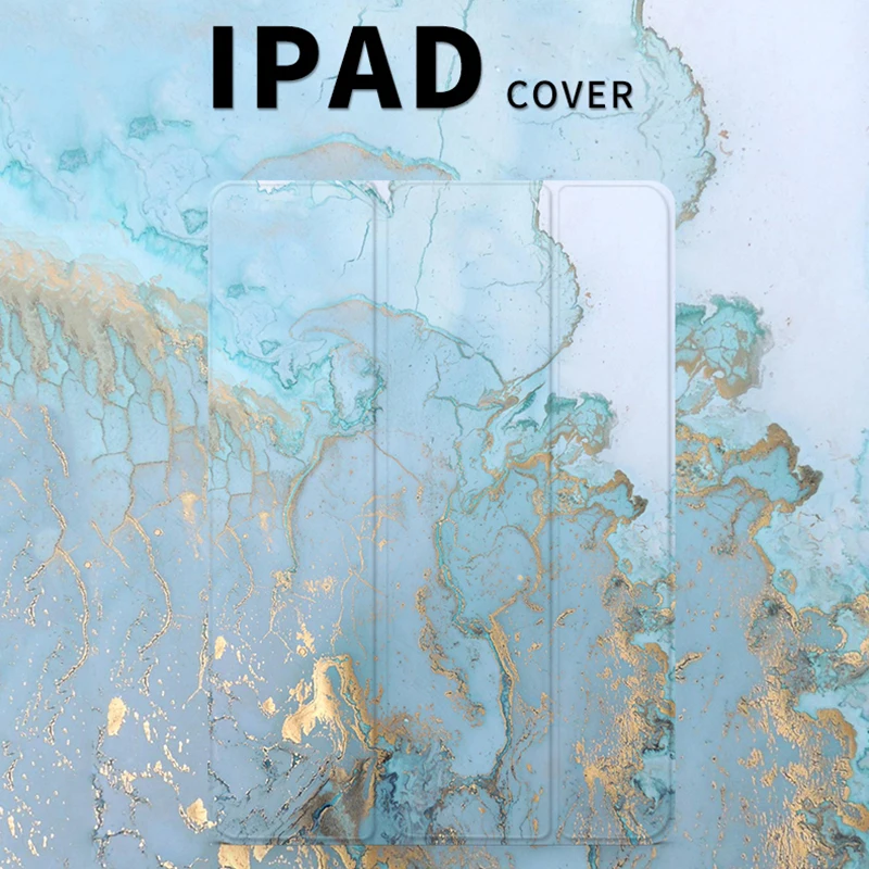 Голубой мраморный Магнитный умный флип-чехол для iPad air 10,5 Pro 11 Mini 1 2 3 4 5 чехол для планшета для iPad 9,7 мягкая задняя крышка