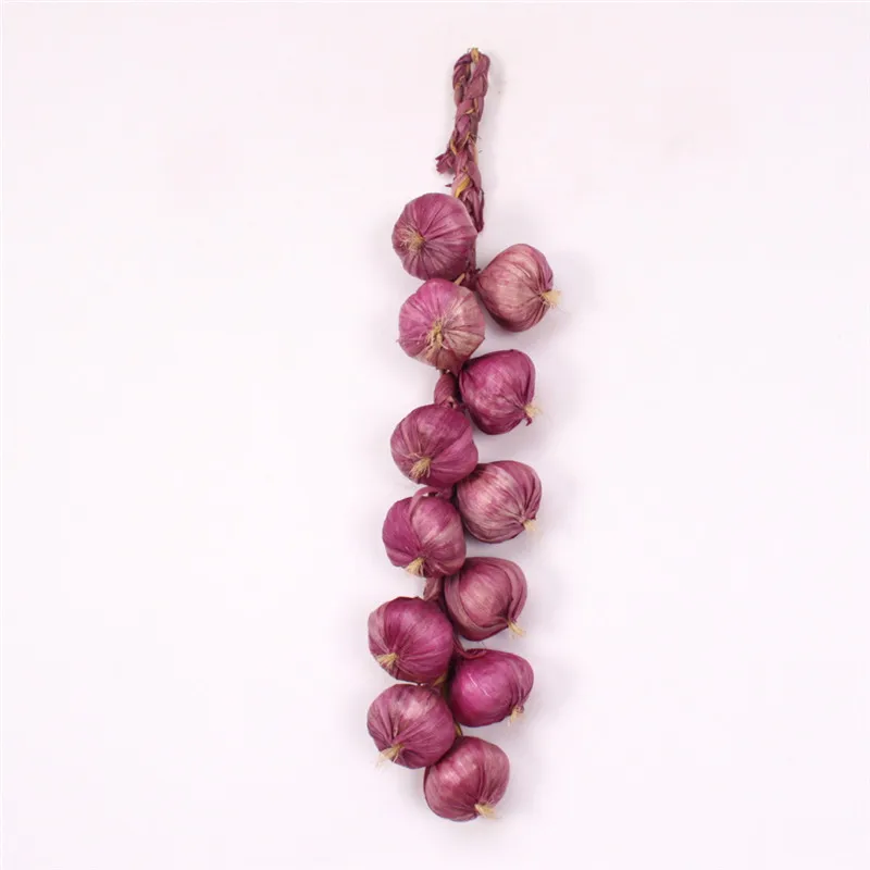 12head purple garlic Искусственный фрукт из пенопласта и овощей шампуры домашний Настенный декор поддельные овощи Отель Свадебный Ресторан DIY Настенный декор - Цвет: 12head purple garlic