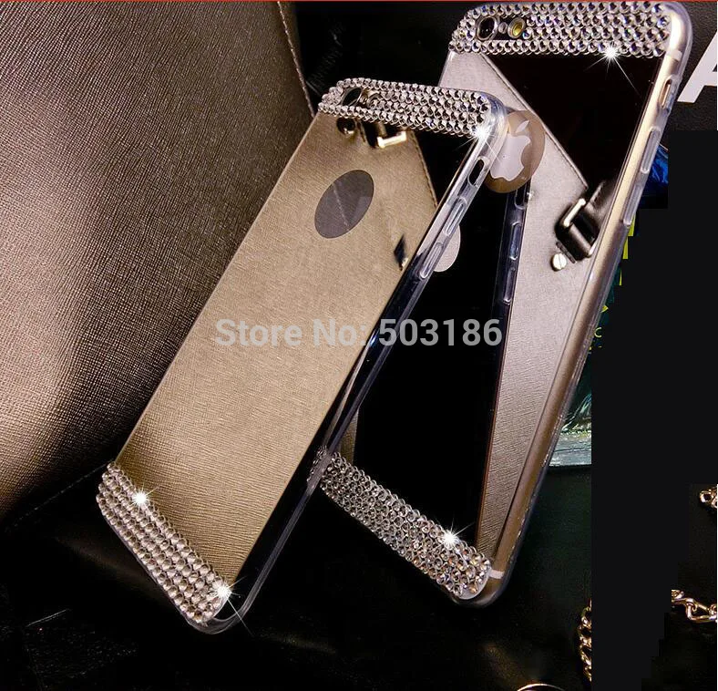 For Samsung Galaxy S6 S7 Edge S8 S9 S10 Plus Note 8 9 10 Diamond Mirror Soft Cover Rhinestone Case |