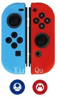 B Силиконовый защитный чехол с переключателем Joycon для Nintendo Switch Games контроллер с джойстиком - Цвет: B