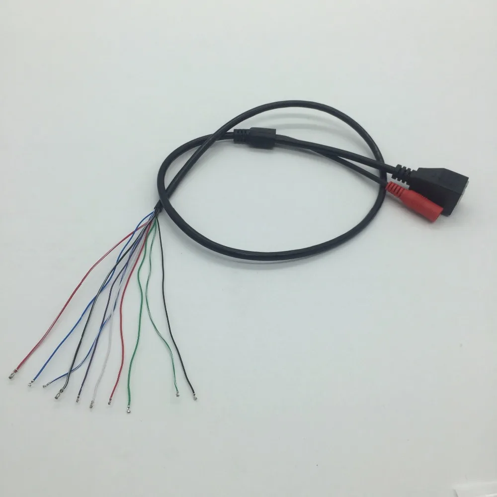 CCTV IP Сетевая камера PCB модуль видео кабель питания RJ45 Женский и DC Мужской черный