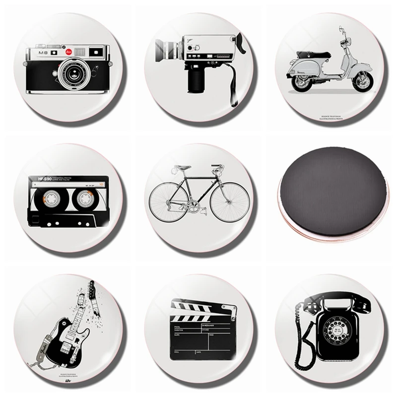 Магниты на холодильник в стиле ретро|fridge magnet set|magnet setmagnetic sticker |