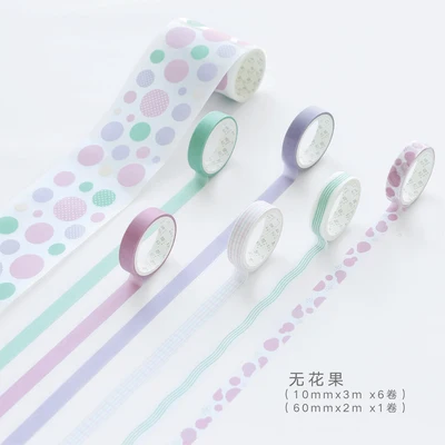 wu hua guo 7 шт./компл. Классические однотонные ботинки с острым носком Цвет лента Washi узор Сакура набор для скрапбукинга "сделай сам" Стикеры пуля журнал поставок Kawaii - Цвет: wu hua guo