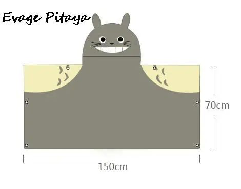 Free Shipping Totoro Lovely Plush Soft Cloak Cape Cat Cartoon Coral Fleece Air Blankets Birthday Valentine Gifts |