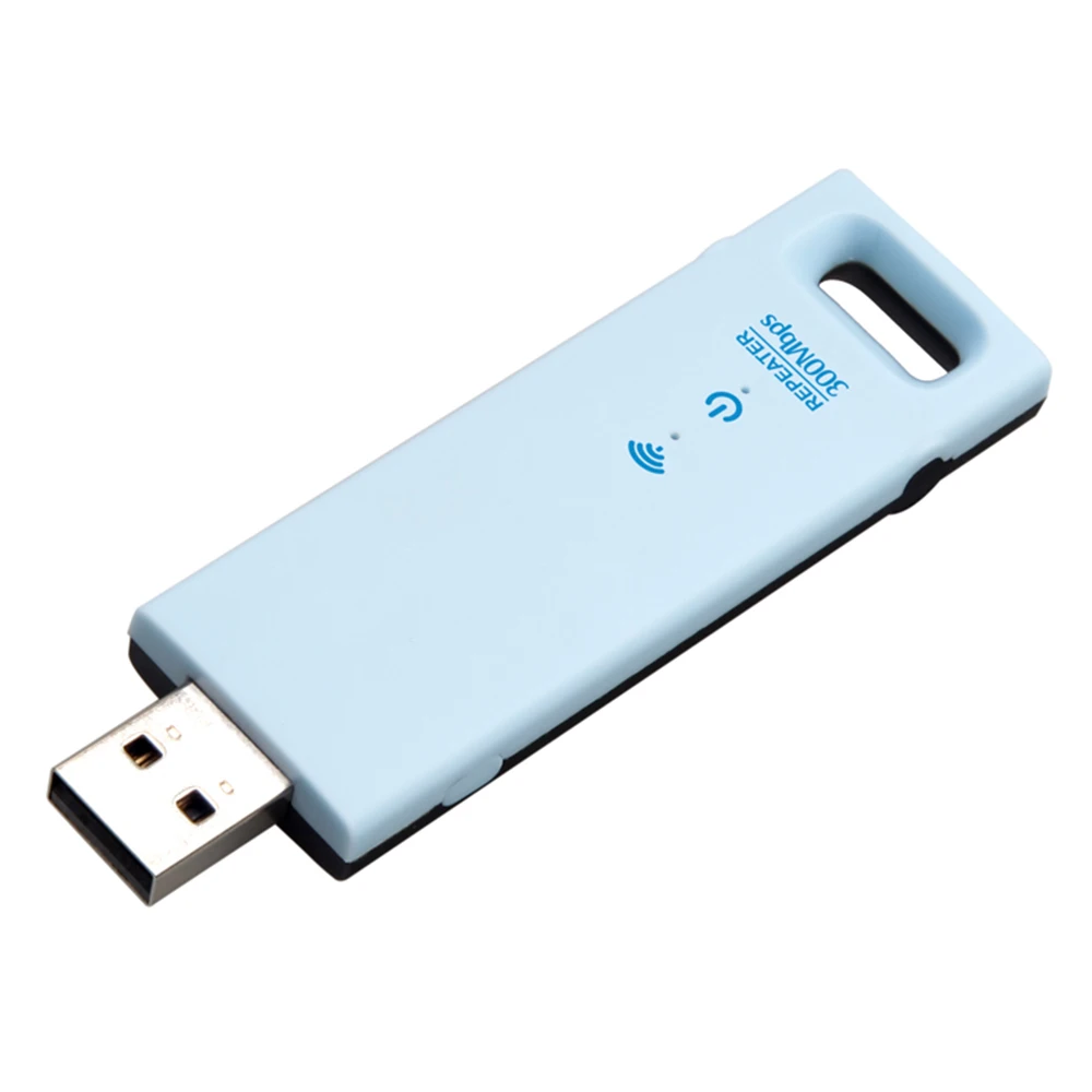 Беспроводной расширитель диапазона 300 Мбит/с USB Wi-Fi усилитель сигнала синий с