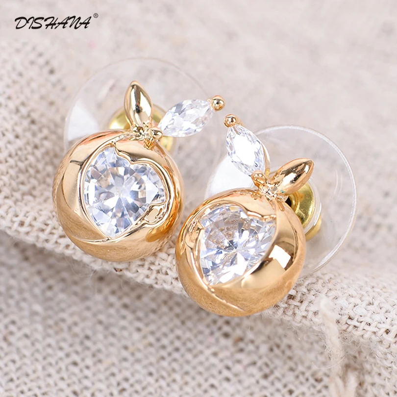 Роскошные серьги гвоздики золотого цвета 2018 модные ювелирные украшения для