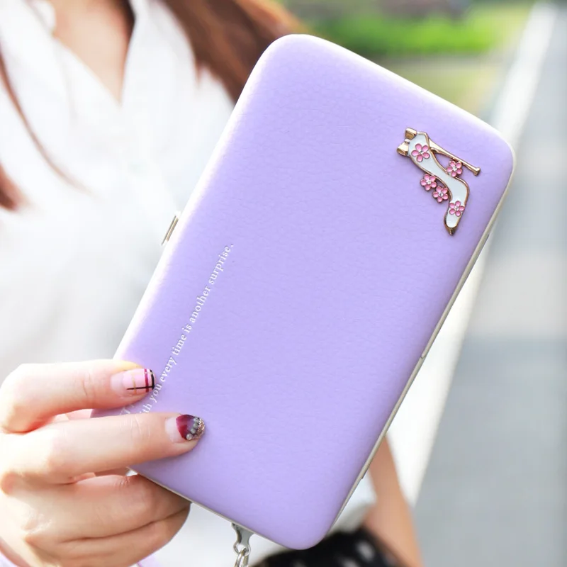 Prettyzyz длинный женский кошелек на высоком каблуке Женский бумажник для телефона