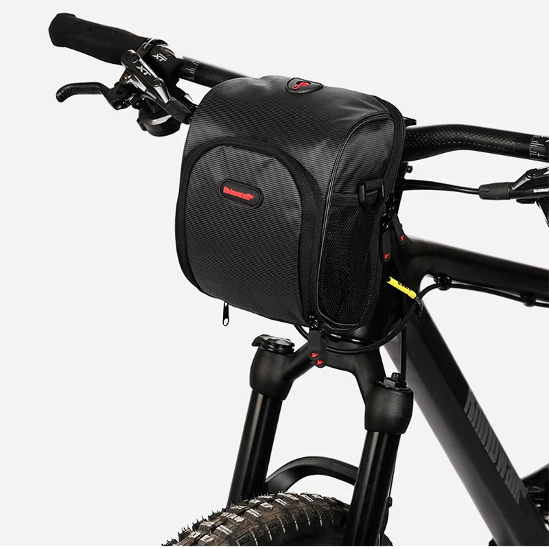 Rhinowalk bicycle handlebar bag for brompton bag folding bike multi fucntion bicycle bag bagpack with waterproof cover and belt