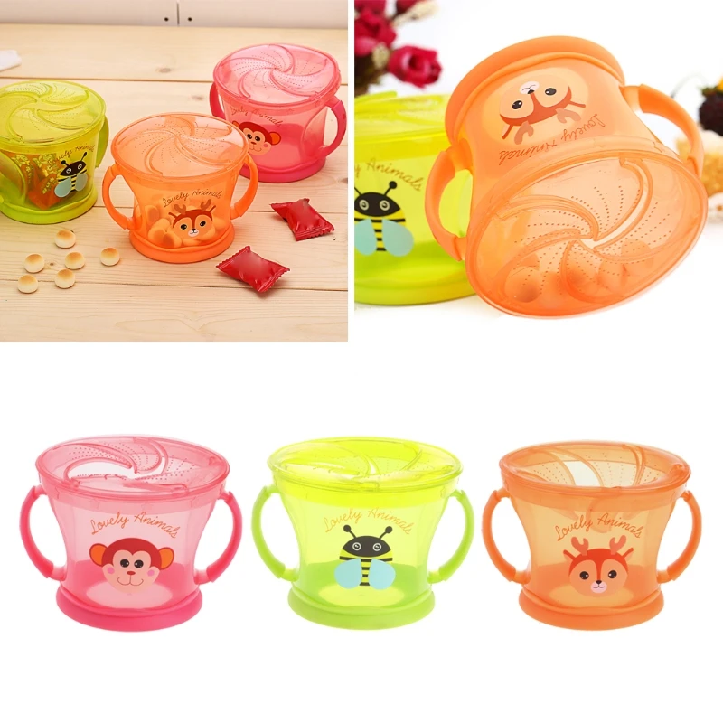 

Soft Food Bowl Children Snack Spilled Cup Leak Proof Baby Snack Box Container Feeding Dishes