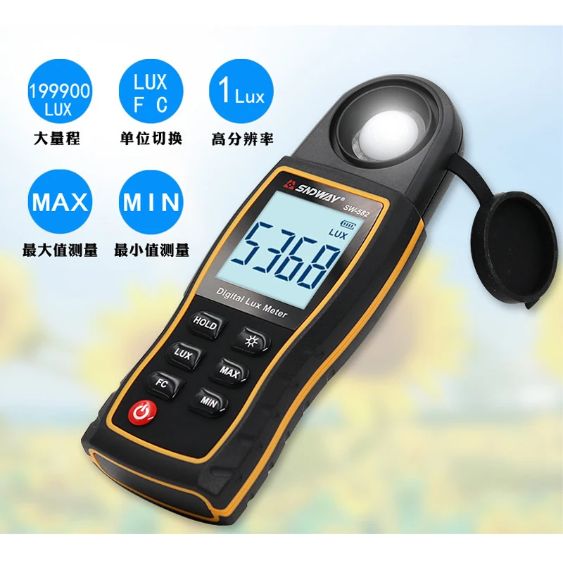Цифровой luxmeter Lux/измеритель FC легкий Измеритель для фотографии люминометр