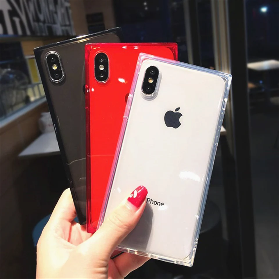 Квадратный чехол для iPhone XS MAX Европа телефона iphone 6X8 7 Plus мягкий прозрачный с