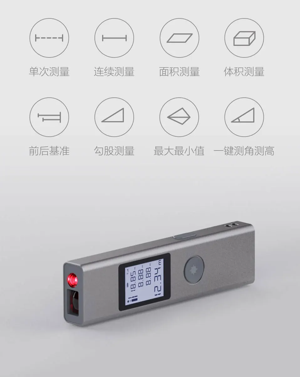 Xiaomi Mijia Duka лазерный дальномер 40 м LS-P Портативный USB зарядное устройство высокая точность измерения лазерный дальномер для умного дома