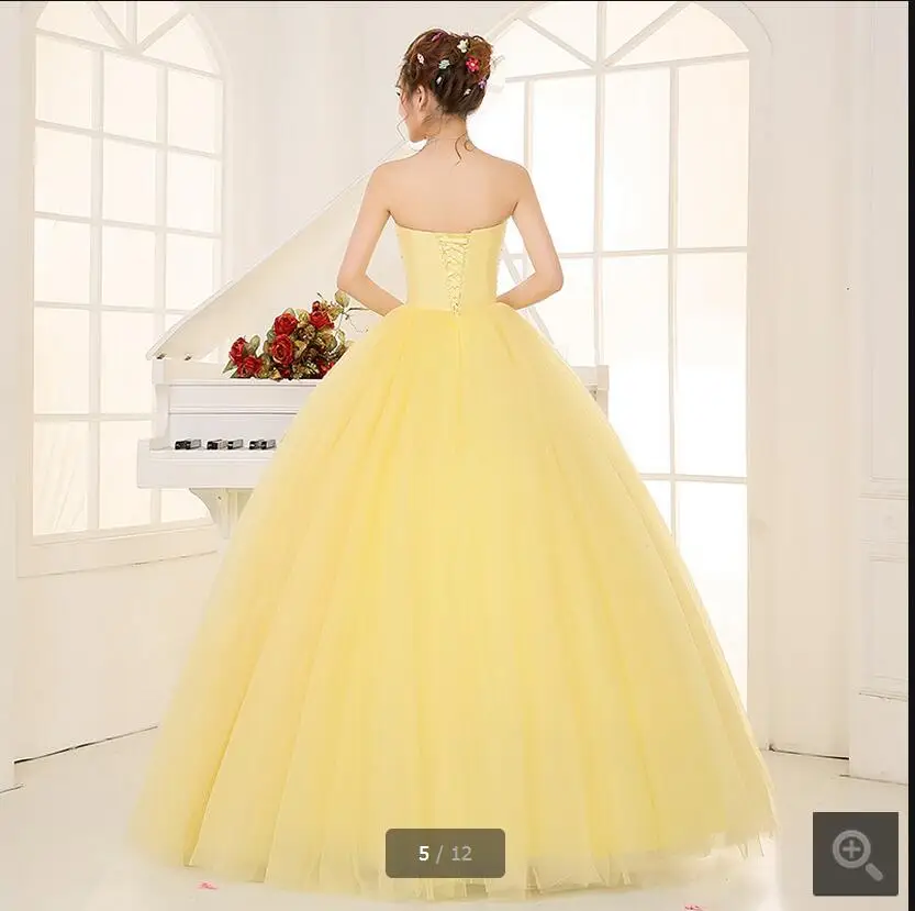 Последний стиль бальное платье Желтый сильно кристаллы сверкающие выпускного