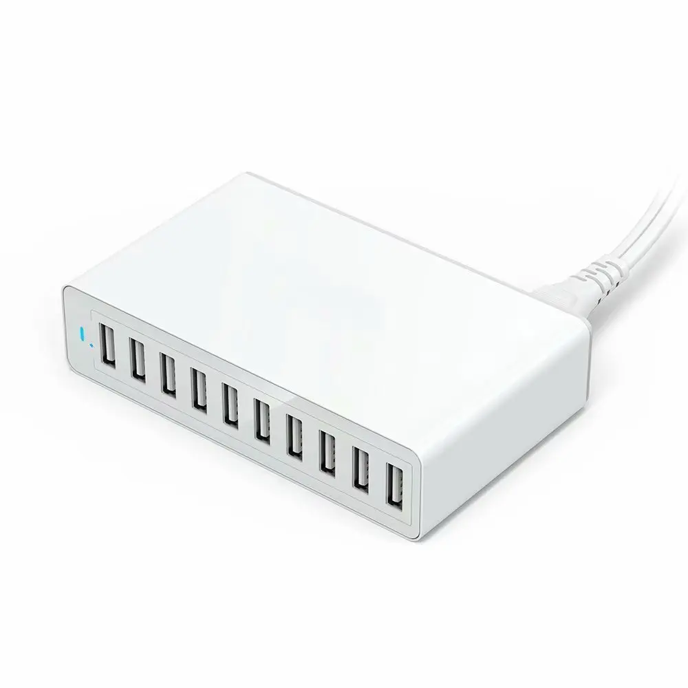 Сетевое зарядное устройство с 10 USB-портами 1 5 м 50 Вт В А | Электроника