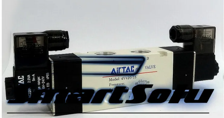 Airtac 1/2&quot BSP 5 Way 2 Position Pneumatic Solenoid Valves Air Control Valve 4v420-15 dc 12v 24v ac 110v 220v | Обустройство дома