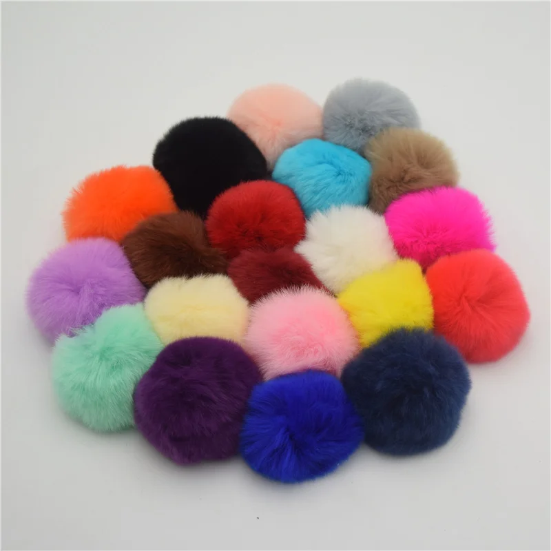 

25pcs 5cm Very Soft Rex Rabbit Fluffy Fur Ball Pompons for Earring Ornaments Plush Ball Hairpin Headdress