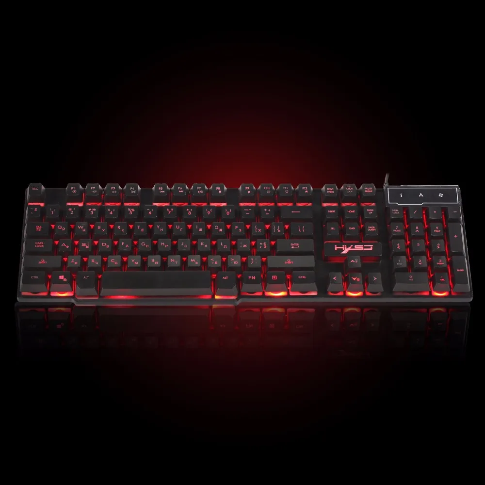 Русская игровая клавиатура RGB клавиатура светодиодный с подсветкой высокие брелки Эргономика для ноутбука компьютера PC gamer Overwatch