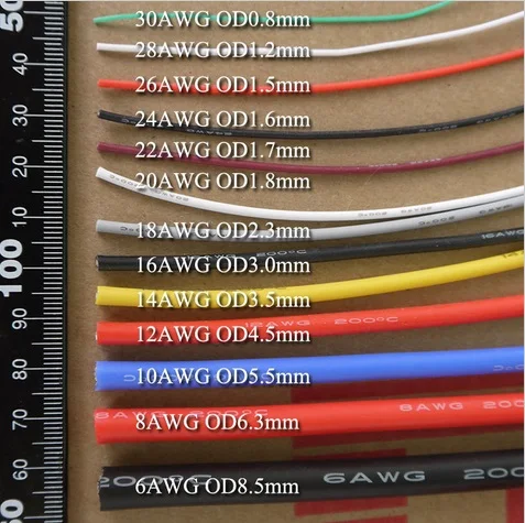 Гибкая мягкая луженая медная силиконовая проволока 15AWG RC кабель высокая