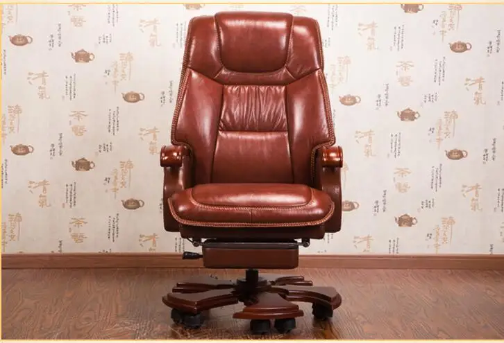 Домашнее кожаное кресло руководителя офисное массажное Кресло компьютерное из