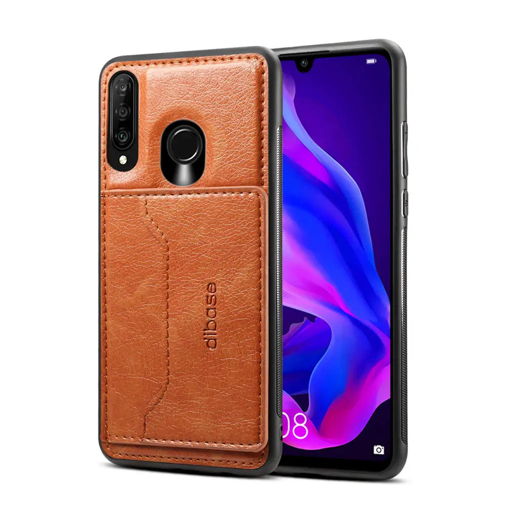 Для huawei honor 20i 10i автомобильный держатель Чехол honor 10I Роскошный PU кожаный флип чехол-подставка honor 20i тонкая визитница задняя крышка - Цвет: Светло-коричневый