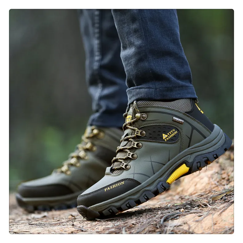 URBANFIND/мужские ботинки размеры 39-47, дизайнерская мужская обувь зимние ботинки водонепроницаемые мужские зимние ботинки мужские ботильоны на шнуровке теплая зимняя обувь