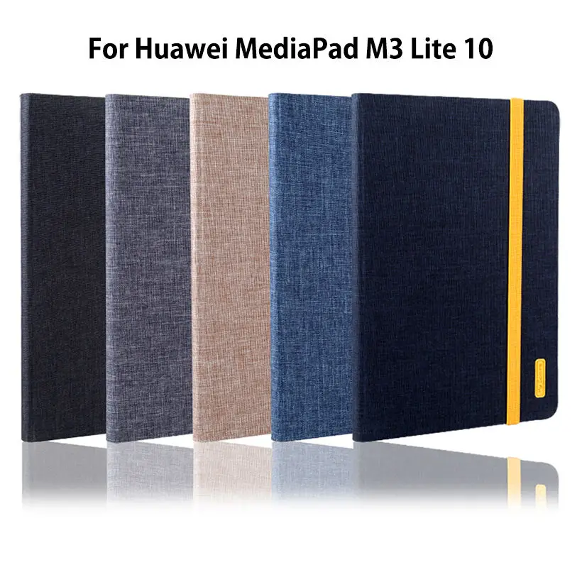 Чехол для Huawei MediaPad M3 Lite 10 1 дюйма чехол планшета с функцией сна из силикона + ткани