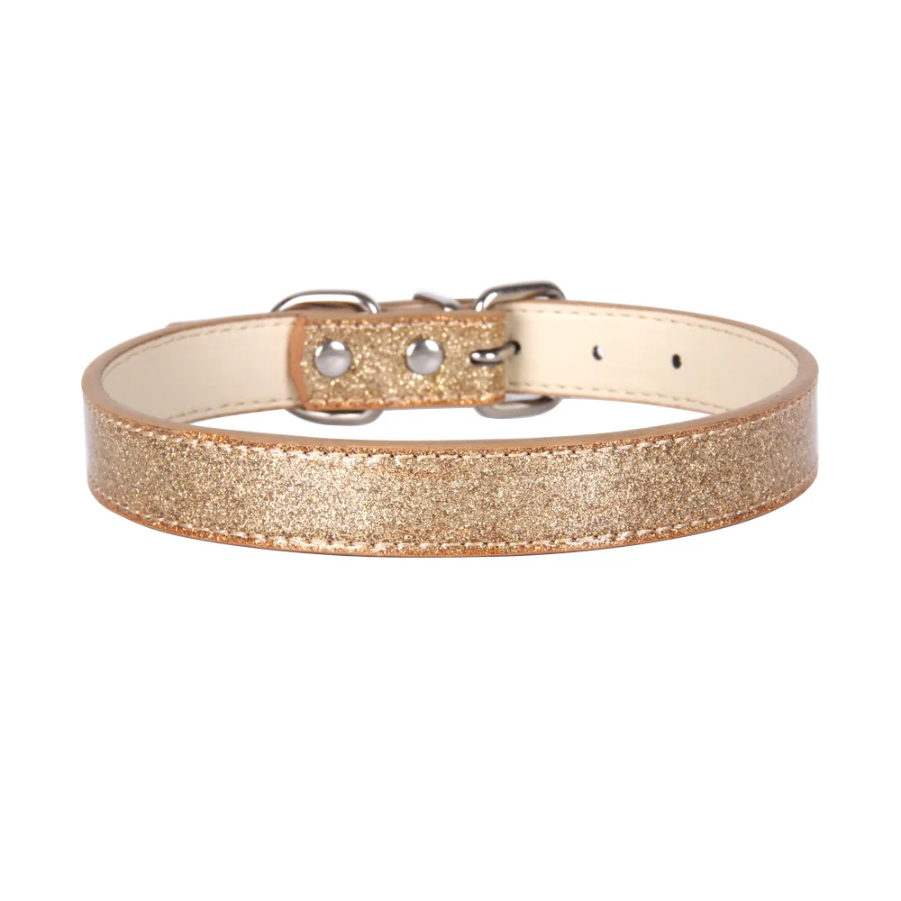 Bling из искусственной кожи товары для домашних животных, собаки ошейник для маленькой большой всех собак XS/S/M/L/XL/XXL/XXXL/4XL/5XL золото поводок для щенка собаки аксессуары