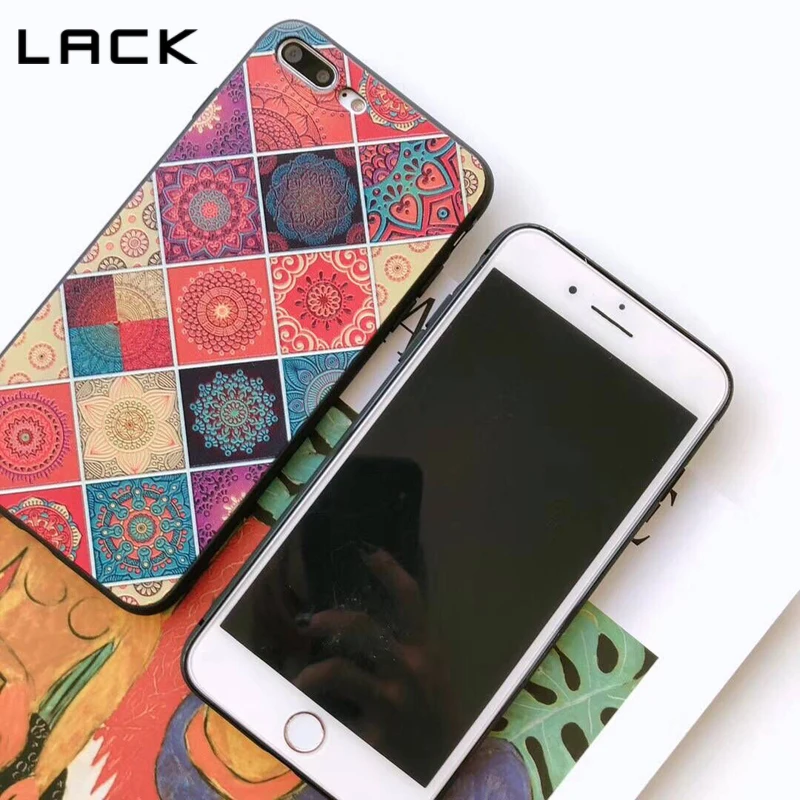LACK Geometry Triangle Phone Case For iphone 7 6 6s 8 Plus Abstract Flower Colorful Gradient Soft Cases Cover Coque |