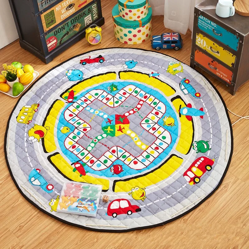 D150CM круглый коврик для ползания младенцев супер Коврик хранения игровой пола