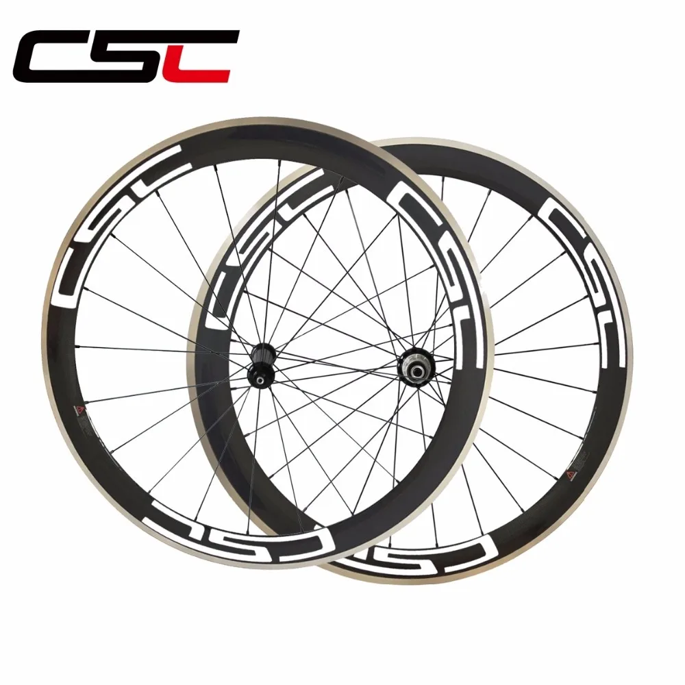 CSC 700C 23 мм ширина 50 мм Глубина clincher велосипед Колесная R36 концентратор сплав ломающаяся поверхность дорожный велосипед Углеродные колеса sapim cx ray