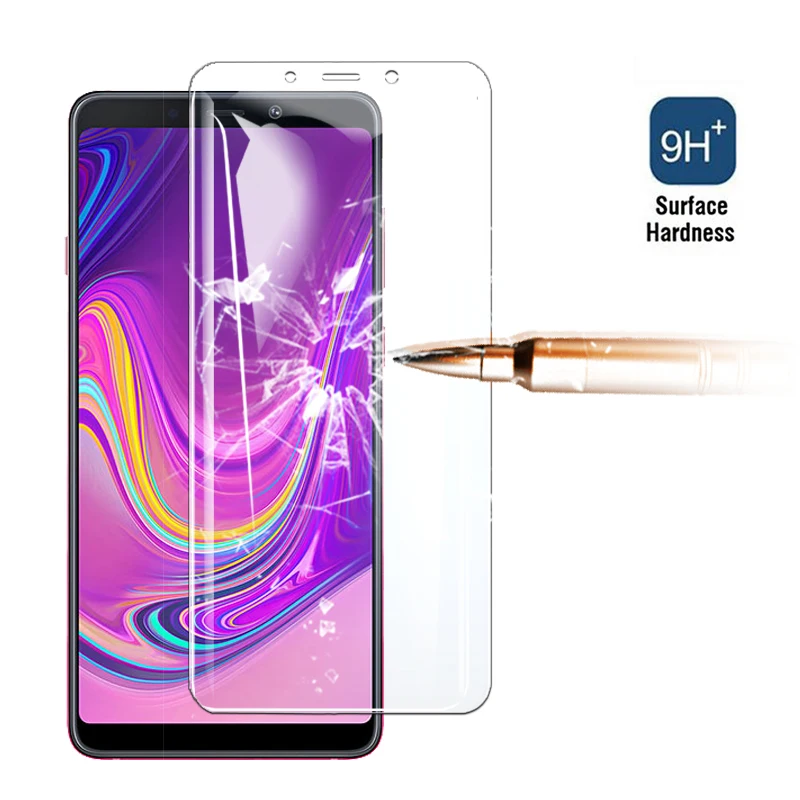 Защитное стекло для Samsung Galaxy A8 Plus A9 A7 2018 защитная пленка экрана sansung Sheet tremp A730F A750