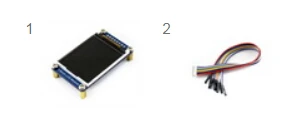 Waveshare 1,8 дюймовый модуль ЖК-дисплея, 128x160 пикселей, SPI интерфейс, светодиодный подсветка, встроенный контроллер, Цвет дисплея: RGB, 65K