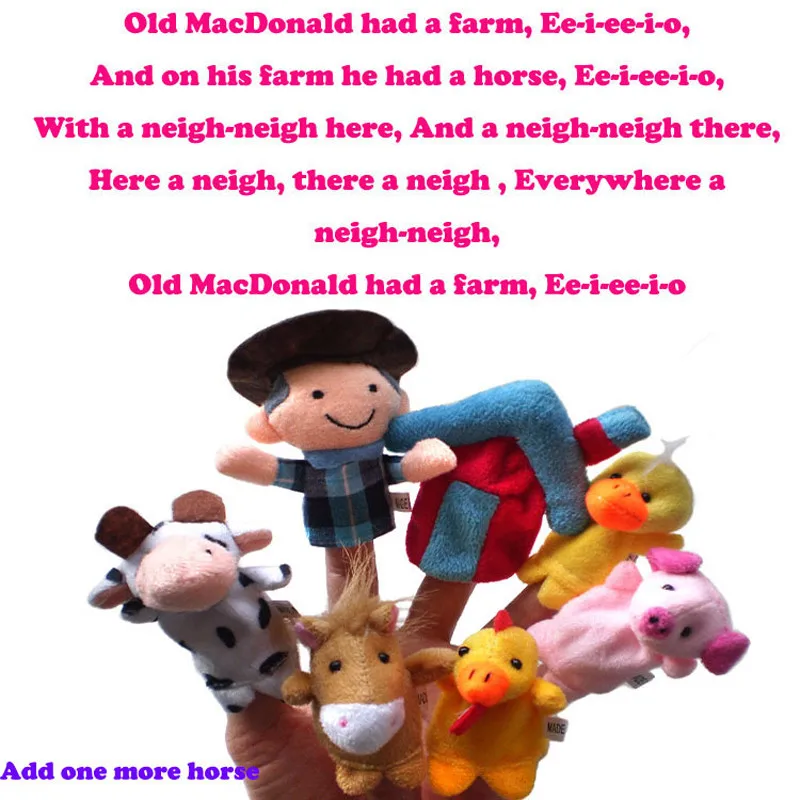 10 шт./компл. модели в мире классический потешки история даже пальцем Old Macdonald had A Farm игрушки Brinquedos